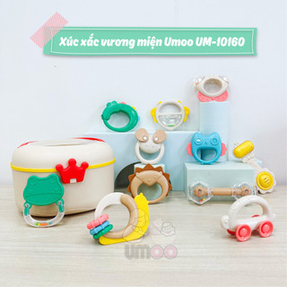 |Baongubaby| Set ngậm nướu Umoo vương miện 10160 - Bộ 10 món Đồ chơi xúc xắc DUMOON - Bộ lục lạc UMOO đèn nhạc