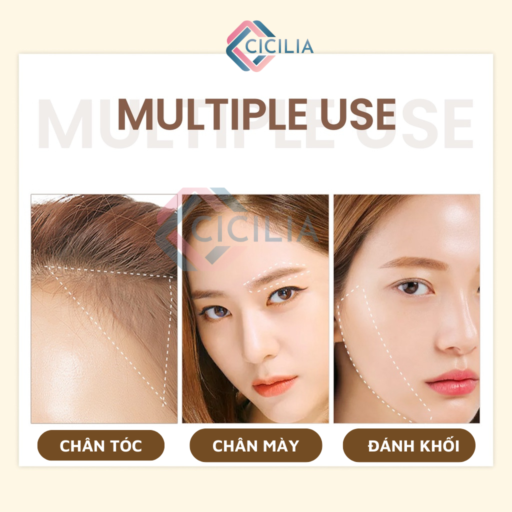 Phấn Che Chân Tóc/Che Hói Tóc CICILIA Chống Thấm Nước CI-072 40G