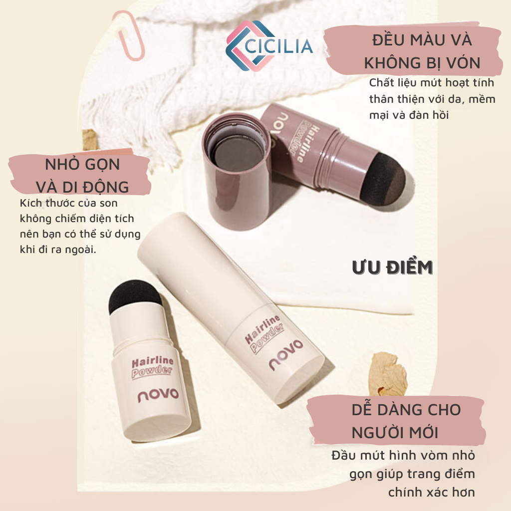 Phấn Che Chân Tóc/Che Hói Tóc CICILIA Chống Thấm Nước CI-072 40G