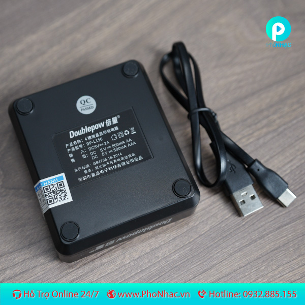 Bộ Sạc Pin Doublepow L156 Tự Ngắt thanh lý
