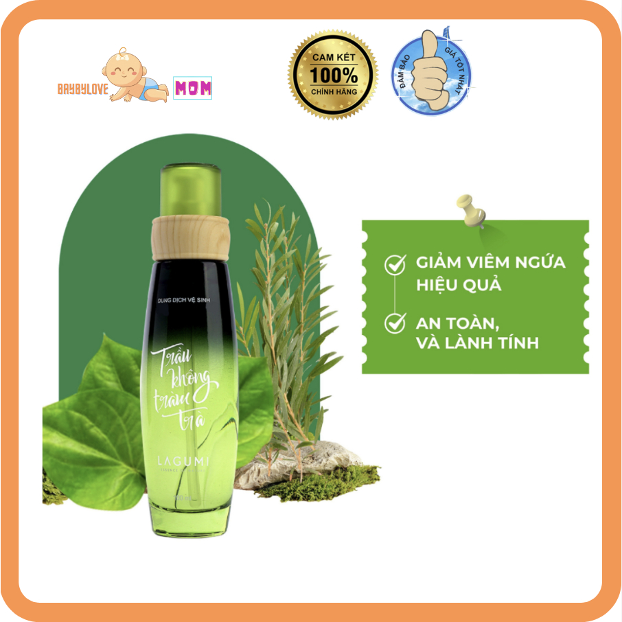 [CHÍNH HÃNG] Dung dịch vệ sinh phụ nữ Lagumi Trầu Không Tràm Trà 100% thiên nhiên-An toàn Mẹ Bầu