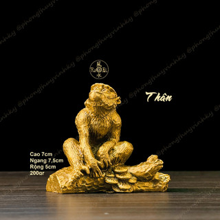 Khỉ thanh tú - Khỉ đồng vàng - Tam Hạp Tí Thìn Thân - Tượng Đồng Phong Thủy