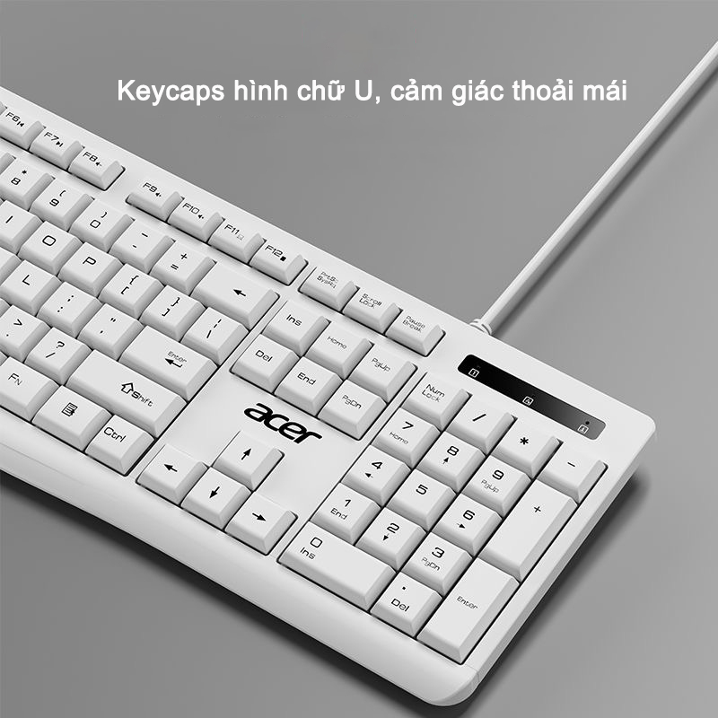 Bộ Bàn Phím Chuột Có Dây Acer OAK040 Chuyên Dụng Cho Văn Phòng Và Chơi Game Phù Hợp Cho Máy Tính để bàn, laptop