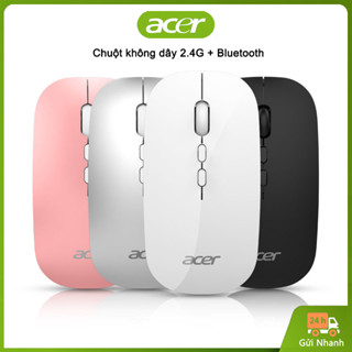 Chuột Không Dây Acer Chế độ kép 2.4G và Bluetooth Nút tắt tiếng Có thể sạc lại Thích hợp làm văn phòng công ty và gaming