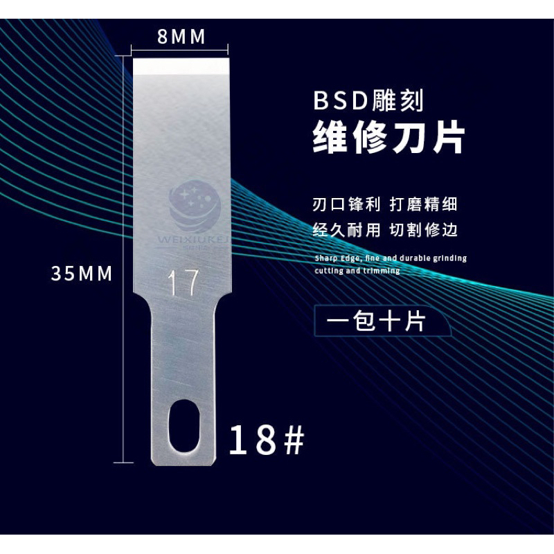 Lưỡi dao, cán dao làm chân, cạo keo ic, tách lưng