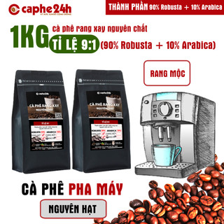 1kg cà phê tỉ lệ 9:1 thương hiệu caphe24h.vn