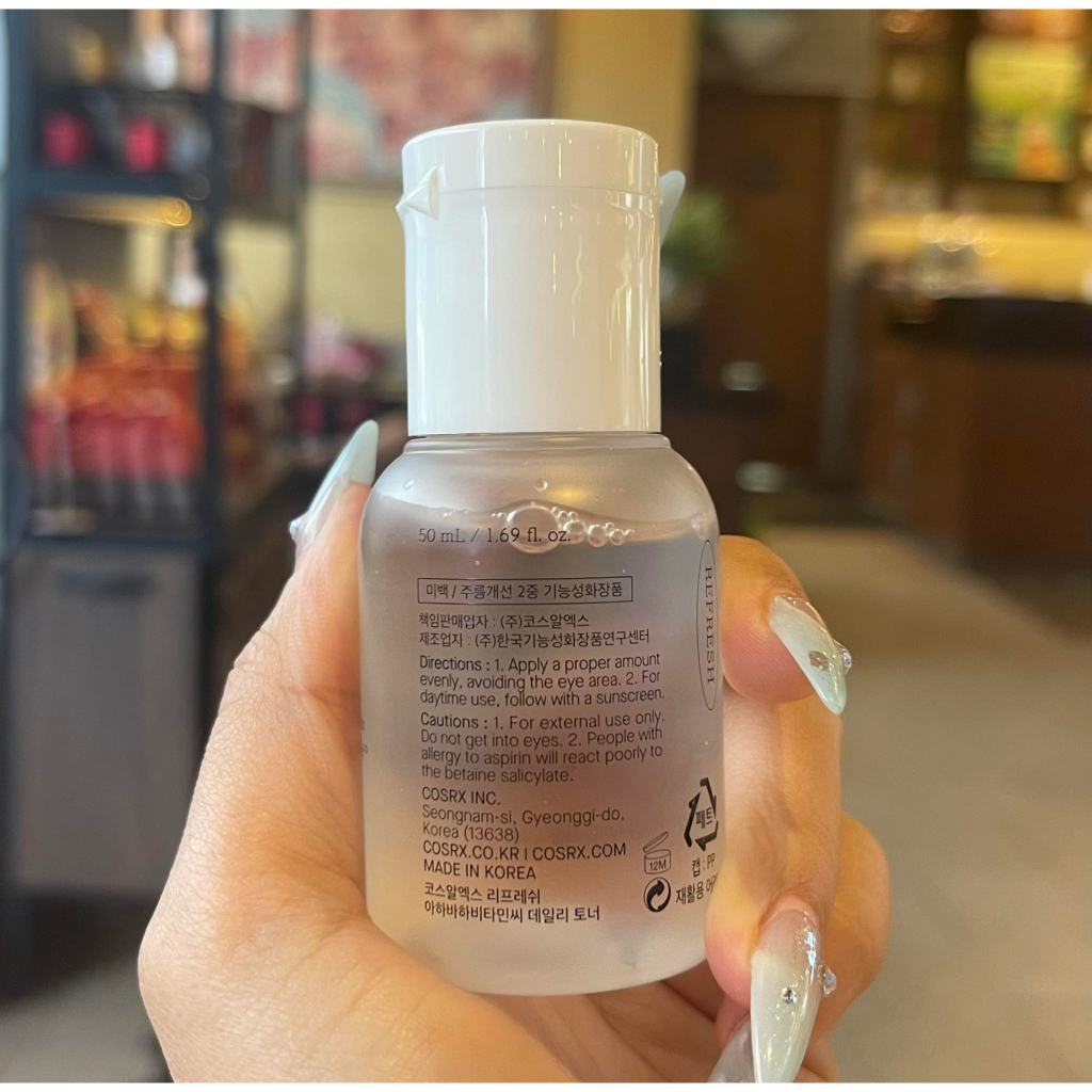 Toner Trắng Sáng Da COSRX REFRESH AHA BHA VitaminC Daily Toner 50ml