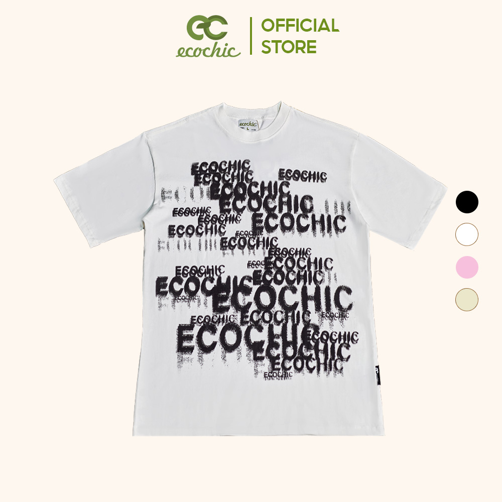 Áo Thun Oversize Graffiti ECOCHIC Tee, Áo Phông In Hoạ Tiết 100% Cotton 250gsm D893