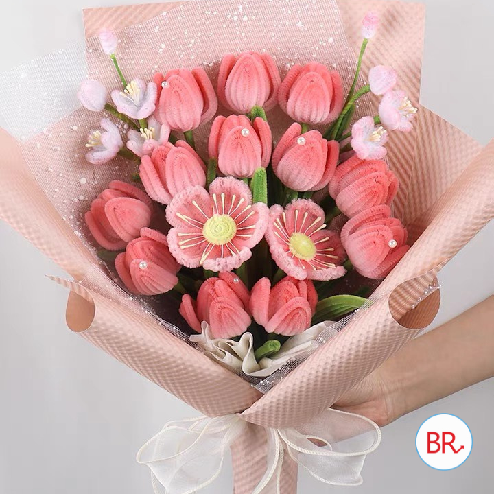 Tách lẻ 50 kẽm nhung trang trí handmade, kẽm lông làm hoa