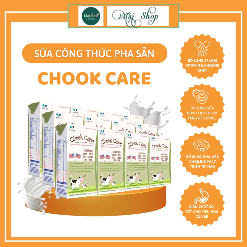 Sữa bột pha sẵn chook care, sữa pha sẵn dinh dưỡng tăng cân cho bé