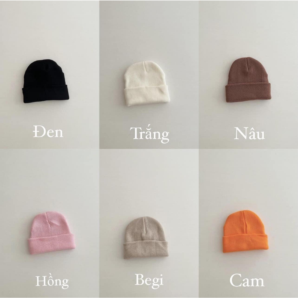 Mũ len ống thêu tên cho bé siêu phong cách