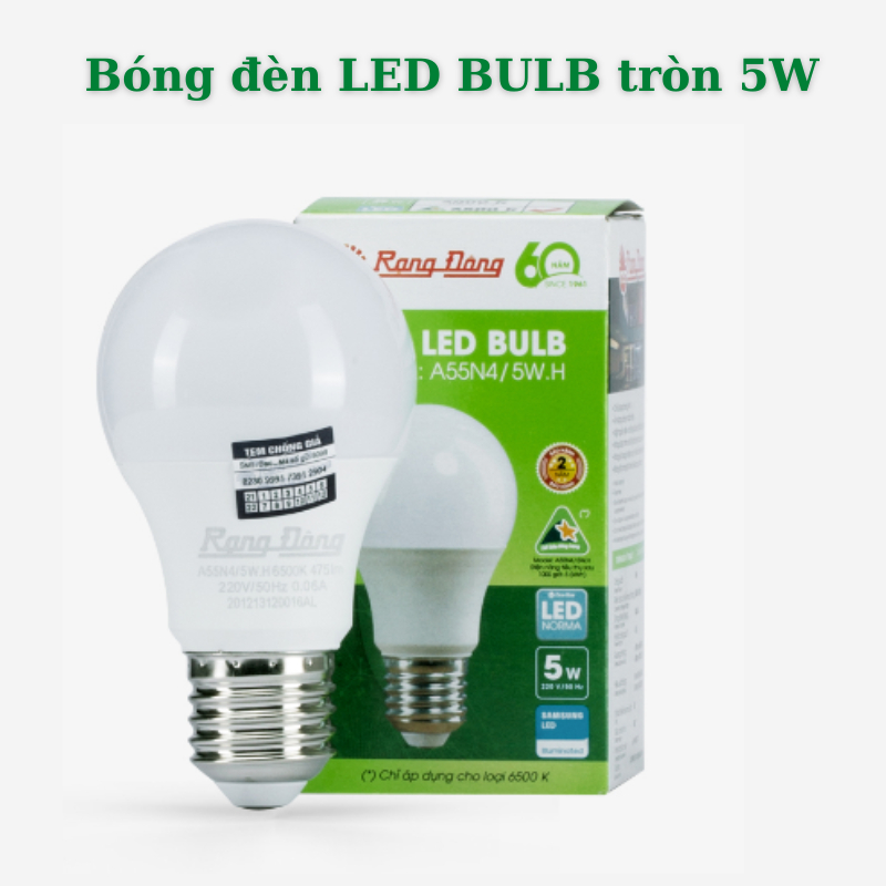 BÓNG ĐÈN LED BULD RẠNG ĐÔNG 5W