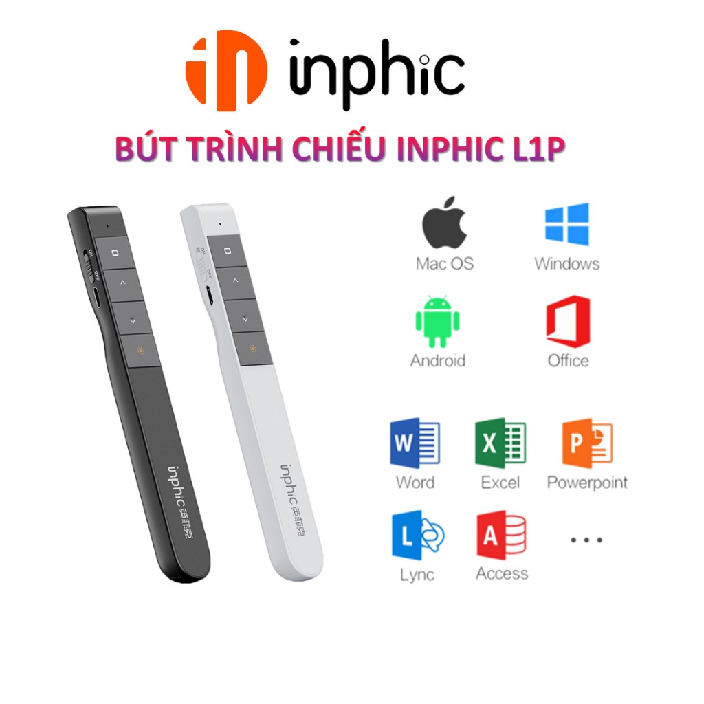 Bút trình chiếu văn phòng INPHIC PL1H dạy học Power Point Word Excel dành cho giáo viên học sinh sinh viên