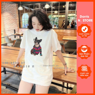 (Ảnh Thật )Áo Phông PUG LEN Co Giãn 4 Chiều Form Basic Vải Mịn Chất Cotton 100%