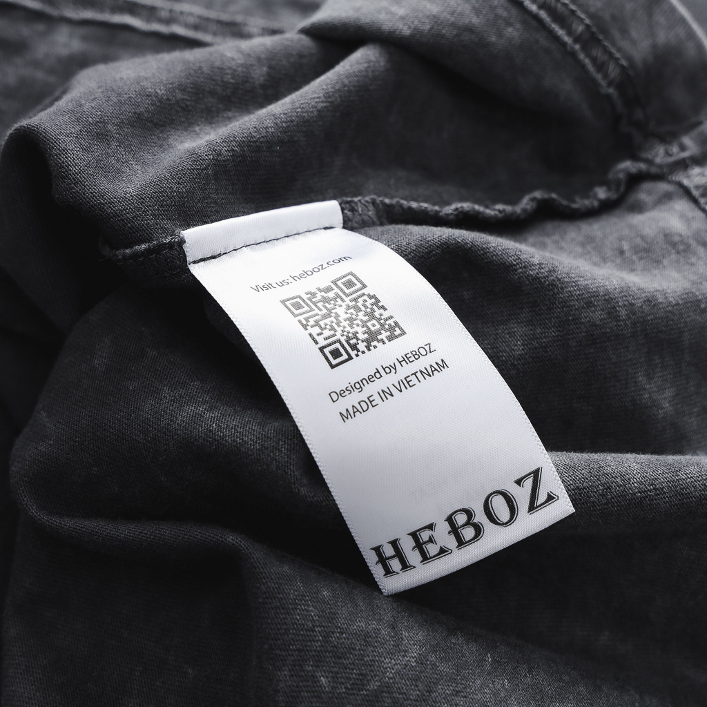 Áo thun nam ngắn tay chất vải cotton mộc wash print L-A Heboz - 00001756