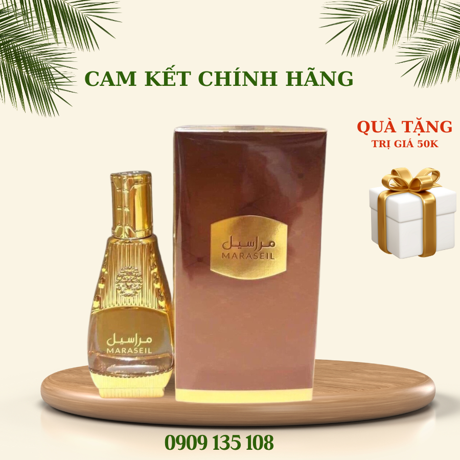 Tinh Dầu Nước Hoa Dubai Maraseil 15ml Hương Thơm Sang Trọng, Quyến Rũ, Ngọt Ngào CAM KẾT CHÍNH HÃNG