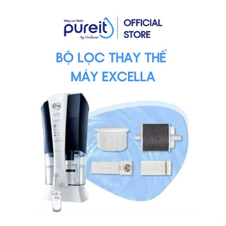 Bộ lọc thay thế máy lọc nước Pureit Excella gồm 4 lõi lọc công suất lọc 3000L (chưa bao gồm Lưới lọc vi sợi)