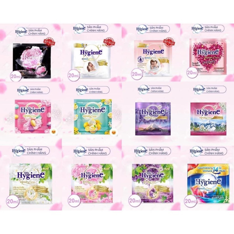 Nước Xả Hương Nước Hoa Hygiene Dạng Gói 2 dây 24 gói