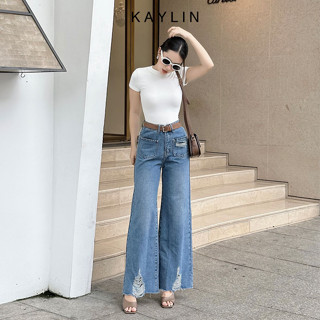 Quần jean nữ baisc form suông phong cách KAYLIN - N2126
