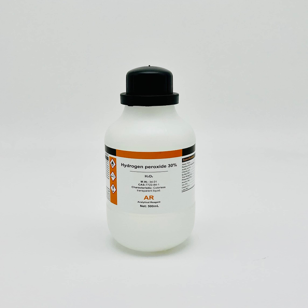 Mục hàng hydrogen peroxide tên khác Oxy già 30% H2O2 chai 500ml  30% mã 7722-84-1 Xx TQ