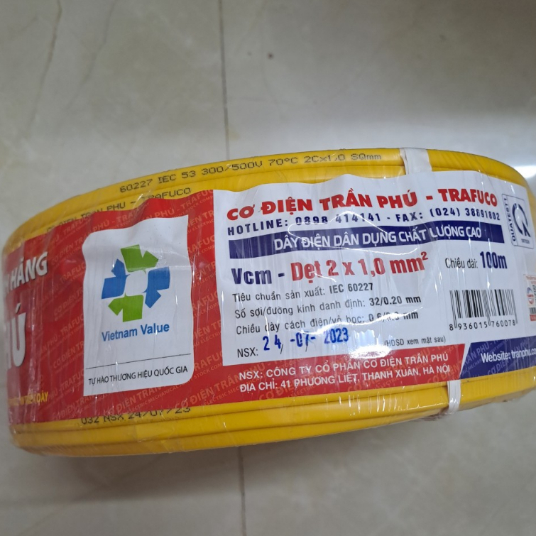 Shop mới siêu ưu đãi Dây điện dẹt Trần Phú 2x1 hàng chính hãng Bán theo mét