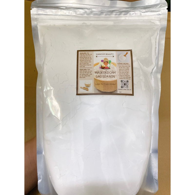 1kg Mask dẻo cám gạo sữa non đắp mặt nạ -Mask Dẻo Cám Gạo Sữa - Mặt Nạ Dẻo Thiên Nhiên