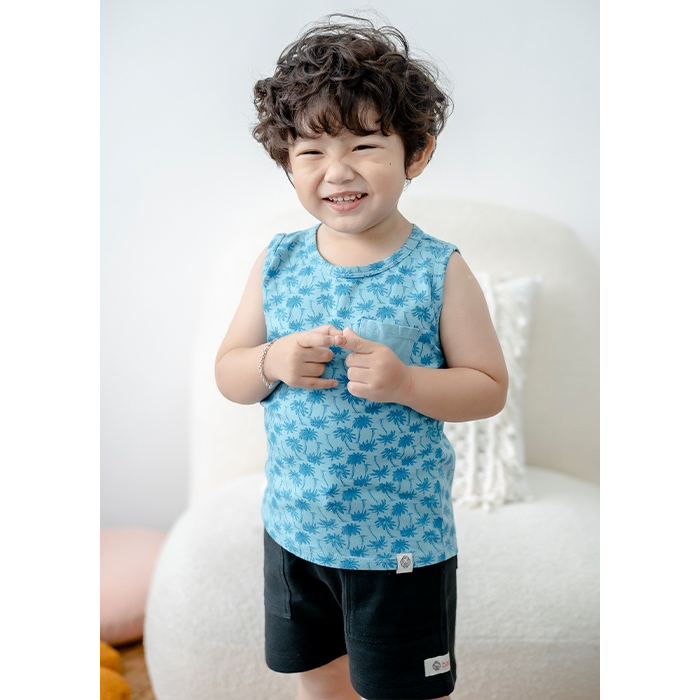 Áo ba lỗ bé trai BAA BABY áo thun bé trai in hình động vật dễ thương cho bé từ 1 tuổi - 7 tuổi - B-BT-AT03C