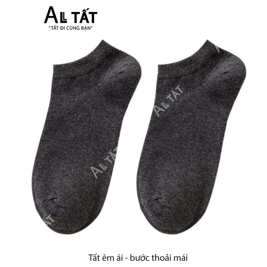 Combo 5 đôi tất nam cổ ngắn ALL TẤT, tất cotton mềm mại, thoáng mát với 5 màu trung tính MCN0403