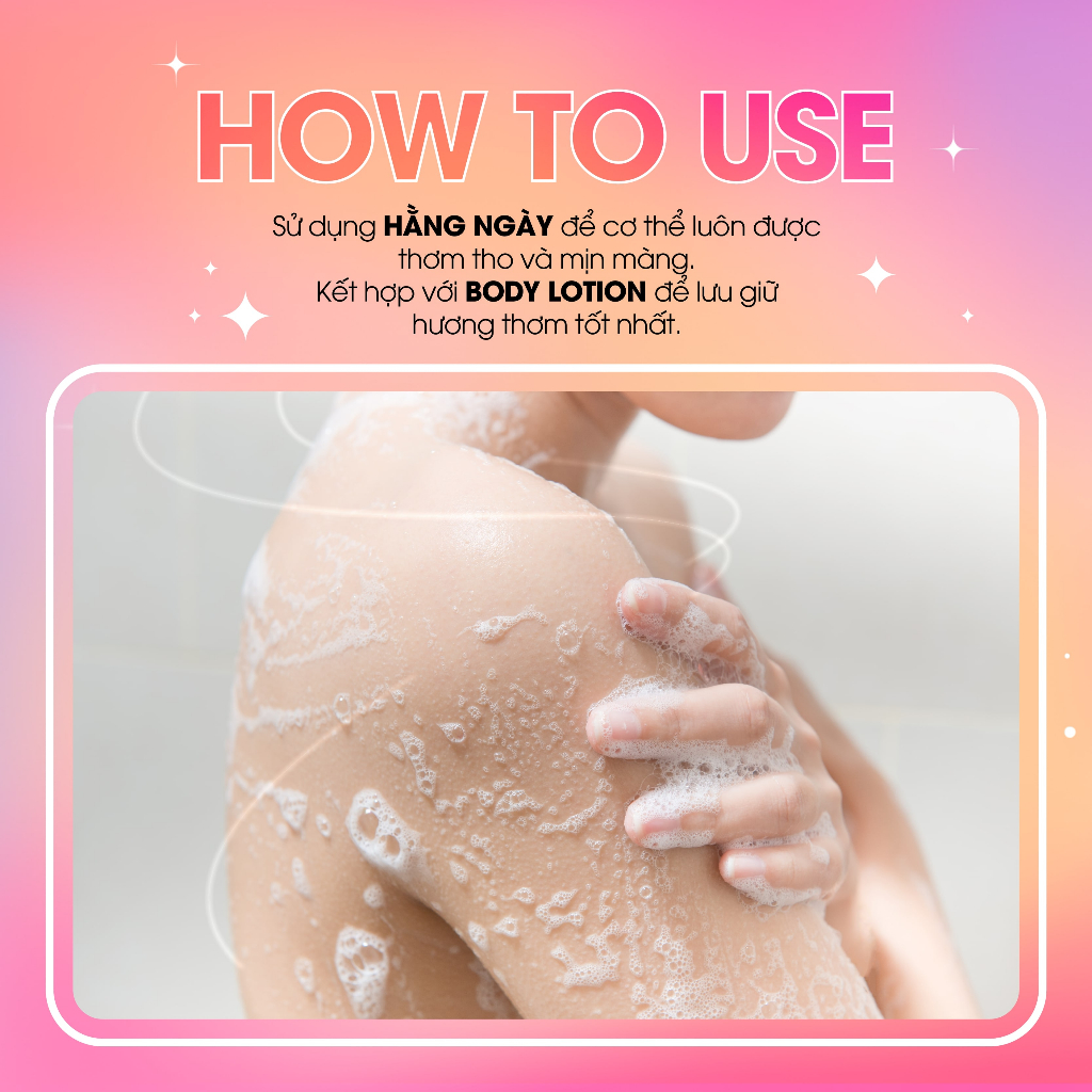 Sữa Tắm Trắng Da Nước Hoa SweetLie Hương Cam Chanh Tươi Mát Bổ Sung Vitamin E Dưỡng Ẩm BODYMISS 303ml