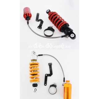 Phuộc sau bình dầu rời tăng chỉnh 25 cm lắp cho các dòng xe máy.xe điện.