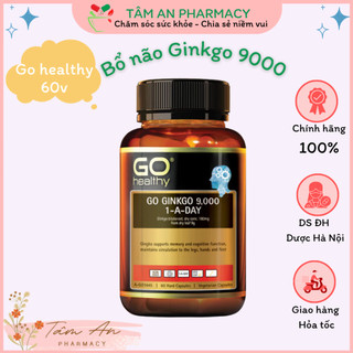 Bổ não Ginkgo 9000, lọ 60 viên hỗ trợ cải thiện trí nhớ