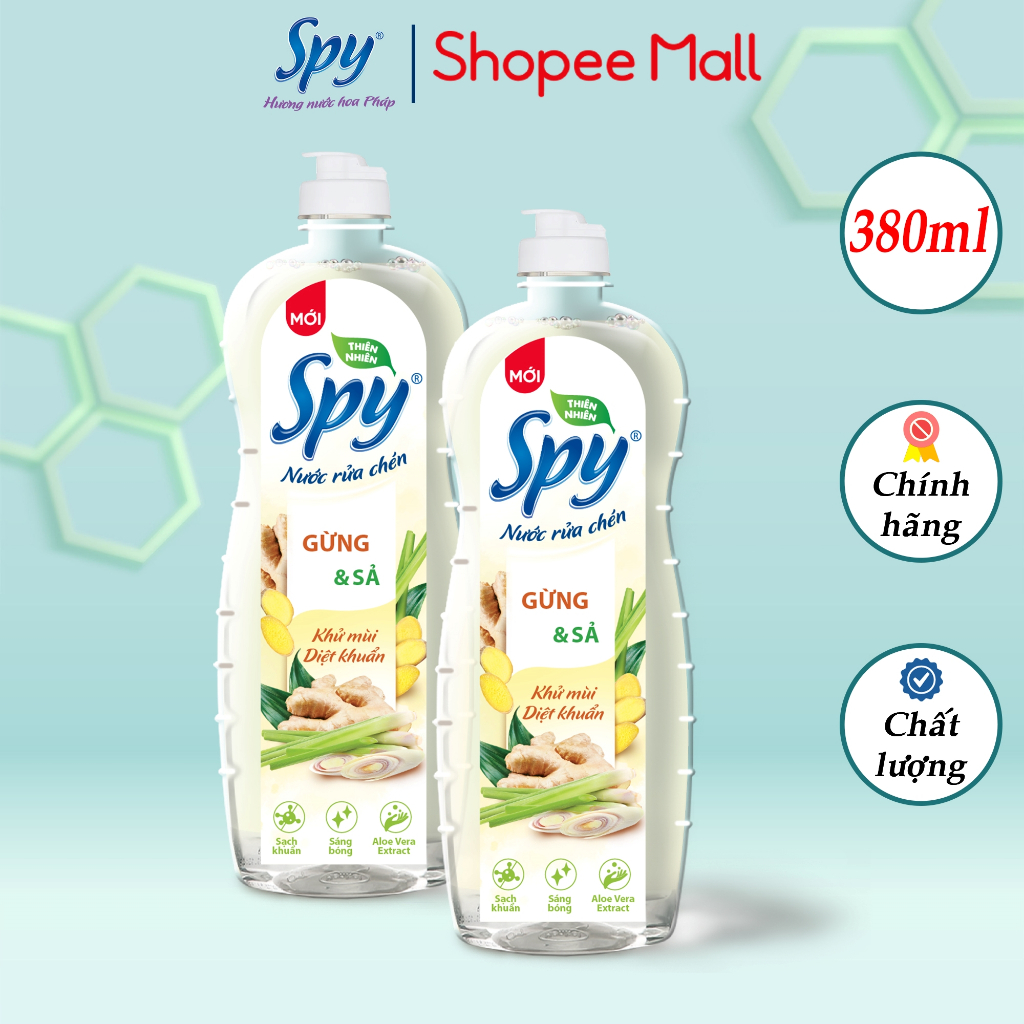 Nước rửa chén bát SPY thiên nhiên 380ml