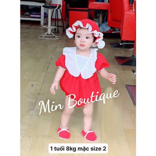 Set Bodysuit Cho Bé Gái Kèm Mũ Và Vớ, Váy Sơ Sinh Thiết Kế Cao Cấp, Chất Mát, Body Bé Gái Mùa Hè, Đầm Đầy Tháng