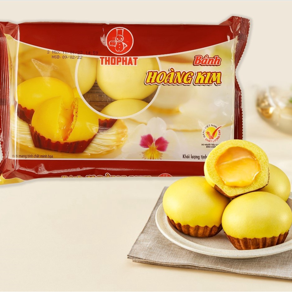 CHÍNH HÃNG Gói 6 Bánh Bao Hoàng Kim  THỌ PHÁT FOOD 300g
