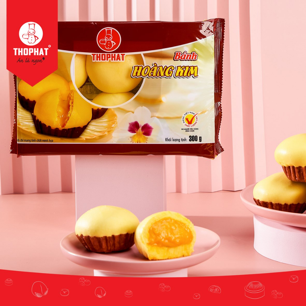 CHÍNH HÃNG Gói 6 Bánh Bao Hoàng Kim  THỌ PHÁT FOOD 300g