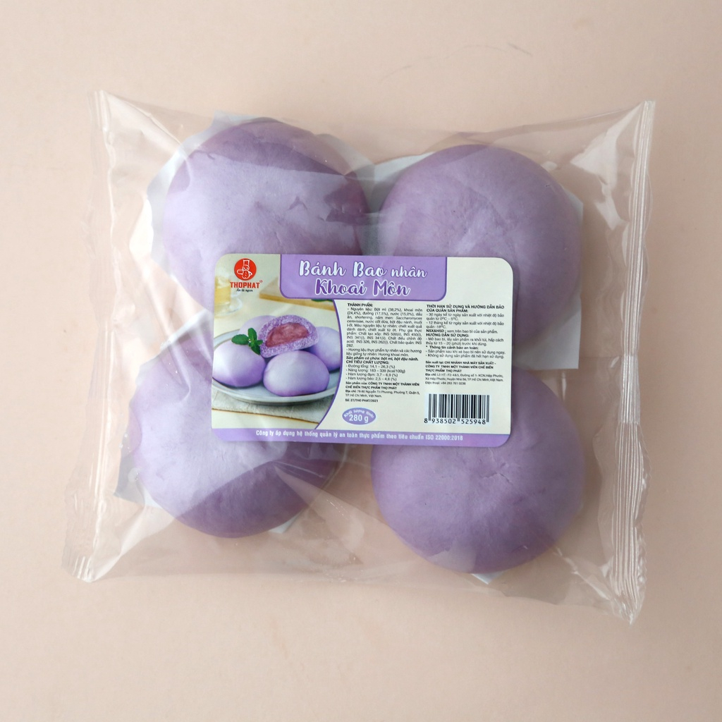 CHÍNH HÃNG Gói 4 Bánh Bao Nhân Khoai Môn THỌ PHÁT FOOD 280g