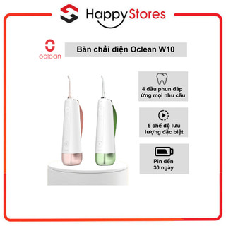 Tăm Nước Oclean W10 - 5 Chế Độ - Pin 30 Ngày - Tần số 1400 Xung Trên Mỗi Phút - Hàng Chính Hãng