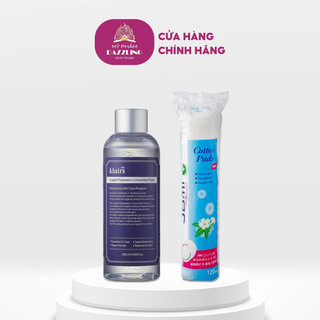 Nước Hoa Hồng Klairs Supple Preparation Unscented Toner 180ml + Bông Jomi 120 Miếng