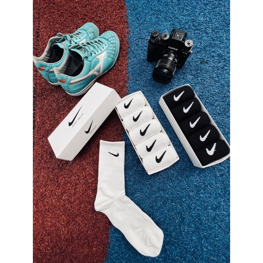 Tất Nike dệt kim CAO CẤP 3 màu trắng, xám, đen, dày dặn thoáng khí không gây mùi