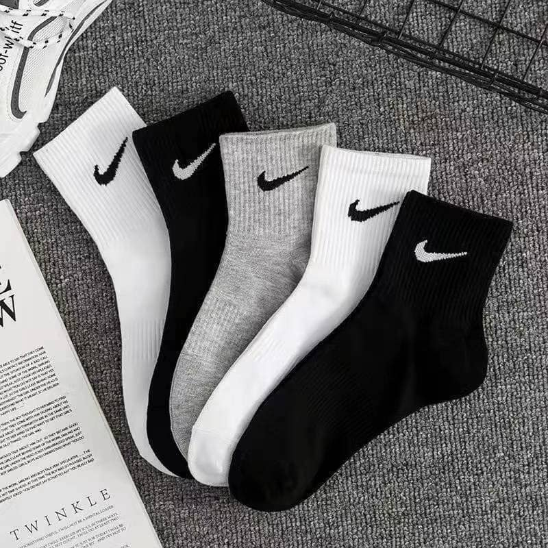 Tất Nike dệt kim CAO CẤP 3 màu trắng, xám, đen, dày dặn thoáng khí không gây mùi