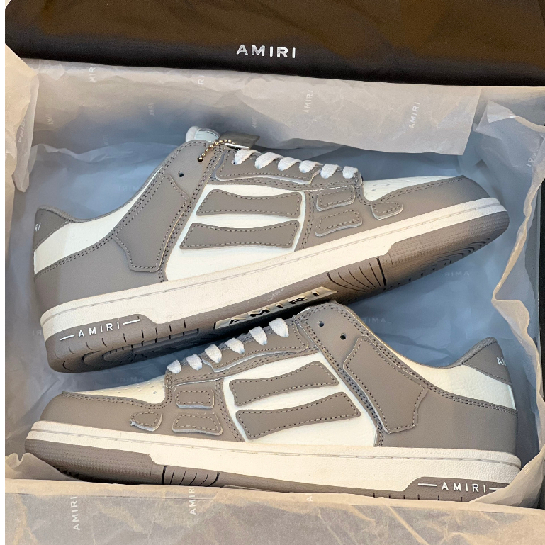 Giày thể thao Amiri Skel Top Low Grey from Mangomeee. Giày amiri xám khói 2023 full box
