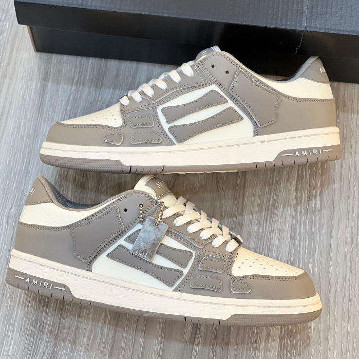 Giày thể thao Amiri Skel Top Low Grey from Mangomeee. Giày amiri xám khói 2023 full box