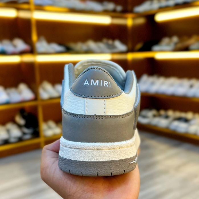 Giày thể thao Amiri Skel Top Low Grey from Mangomeee. Giày amiri xám khói 2023 full box