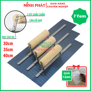  Dao Trét Bột Sơn Nước Cán Gỗ Thép Cao Cấp Xanh Đen 30cm 35cm Minh Phát 