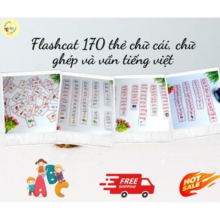 Tiếng việt( bộ thẻ flashcards chữ cái, chữ ghép, vần tiếng việt ) in ép plastic