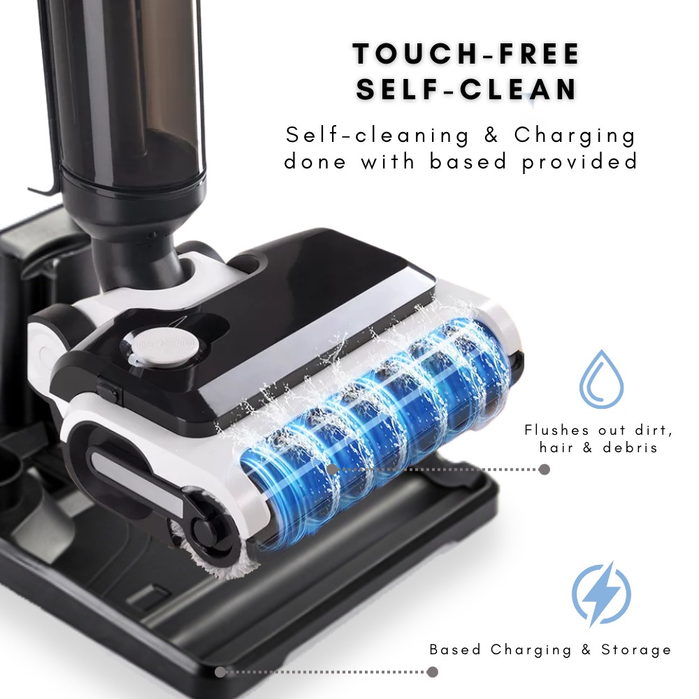 Máy Hút Bụi và Lau Sàn Không Dây X8 Pro - Đa Chức Năng, Tự Vệ Sinh, Đèn LED, Pin 60 Phút