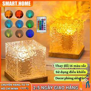  【HCM giá rẻ Đèn ngủ gợn nước xoay-Đèn Ngủ Để Bàn 3D Hình Ngọn Lửa Decor Phòng Siêu Đẹp-đèn sáng tạo-quà Giáng sinh 