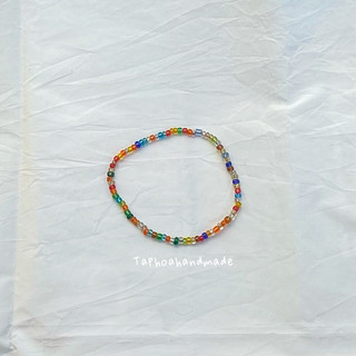 Vòng đeo tay hạt cườm lõi tráng bạc basic handmade #makebytiemtaphoahandmade