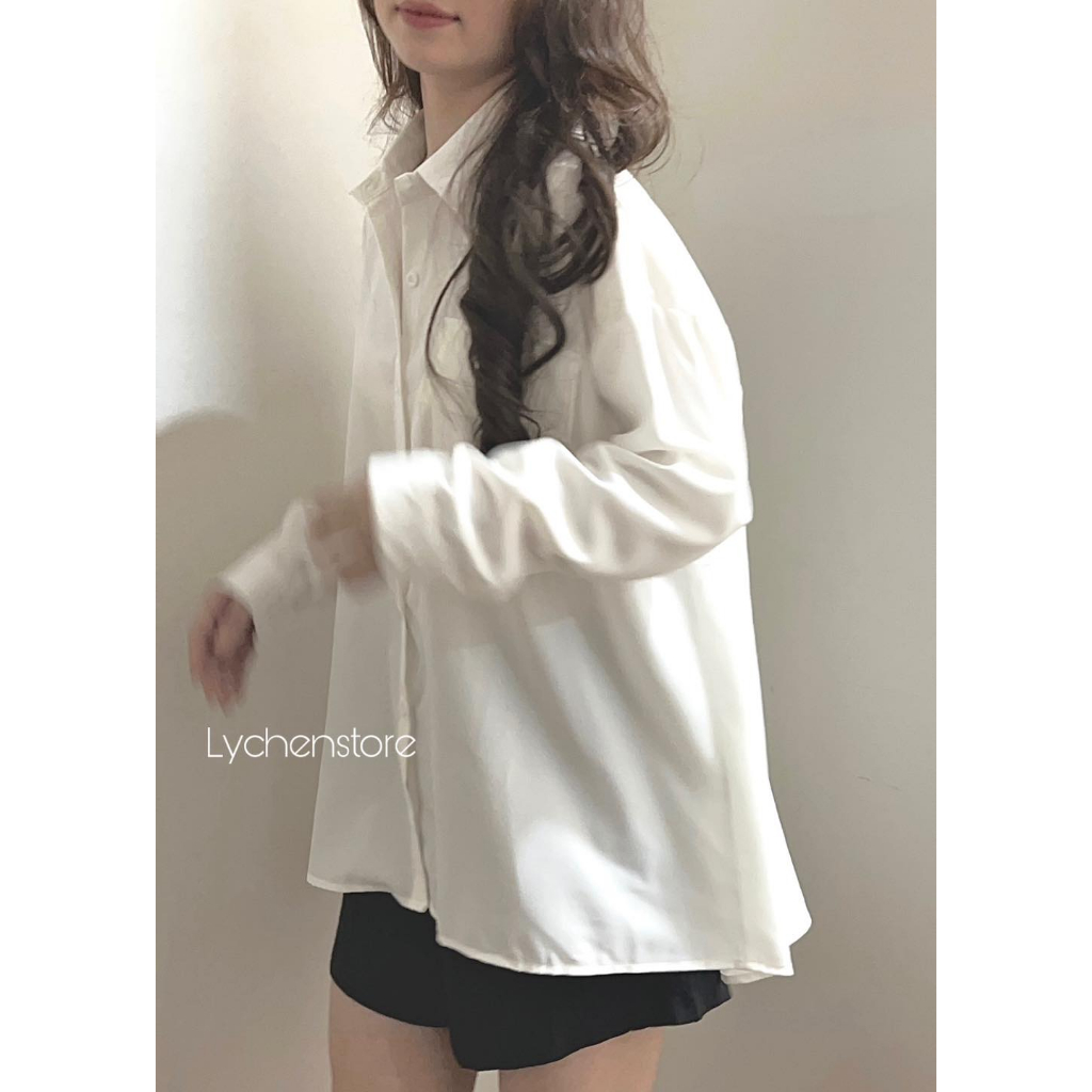 𝐋𝐘𝐂𝐇𝐄𝐍-Sơ mi trắng basic túi hộp