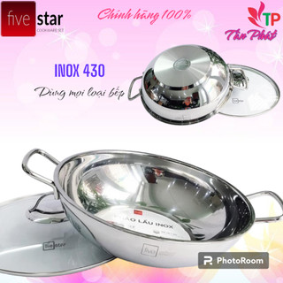 Chảo Lẩu NẮP KIẾNG 3 đáy FiveStar 26/28/32CM CAO CẤP